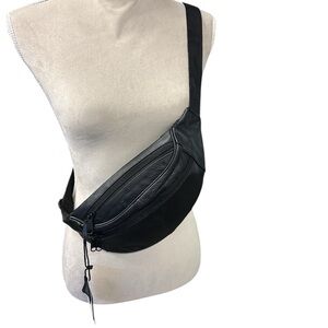 NWT Black Leather Crossbody Bag
